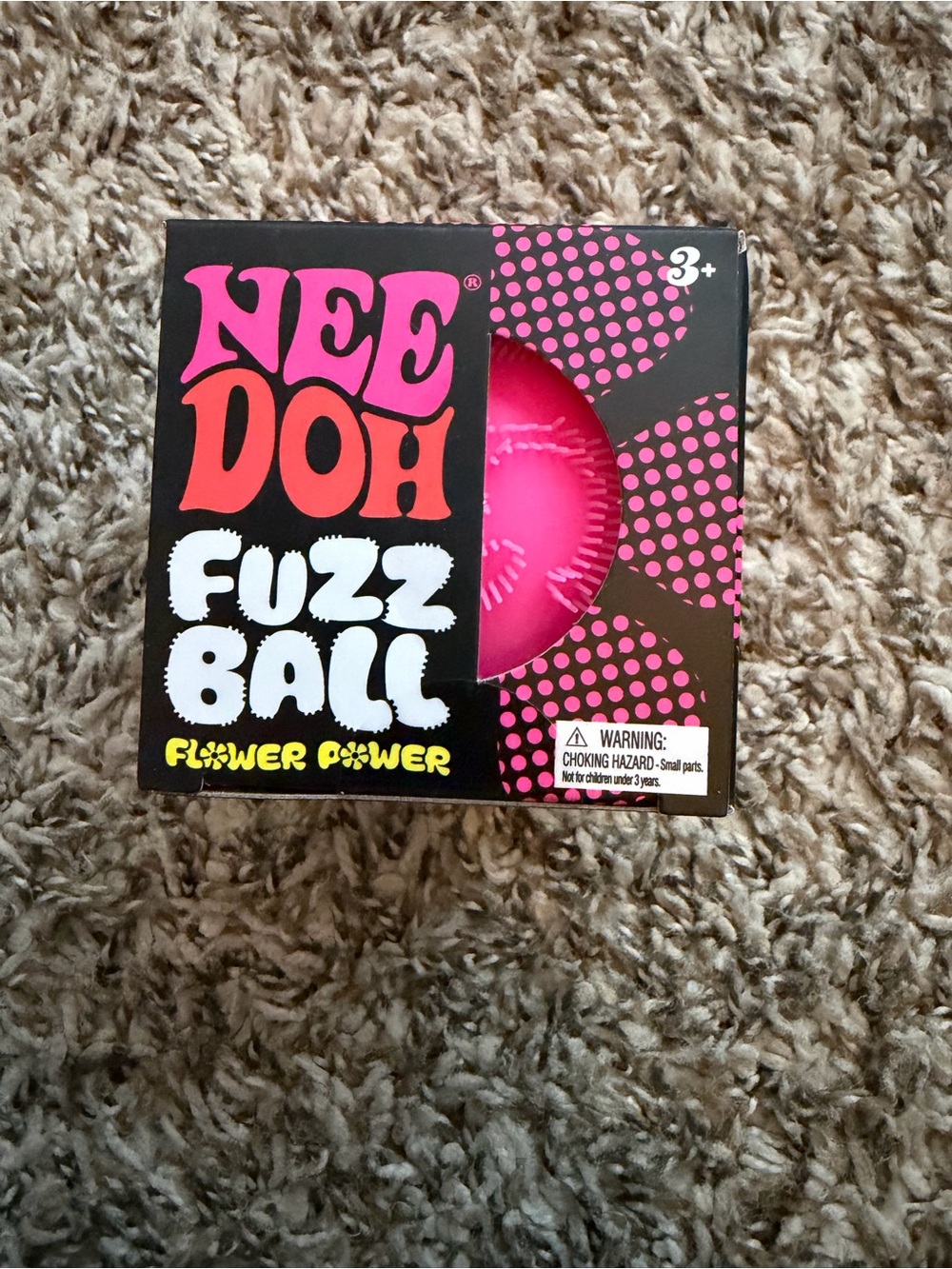 Nee Doh Pink Fuzz Ball - Flower Power
